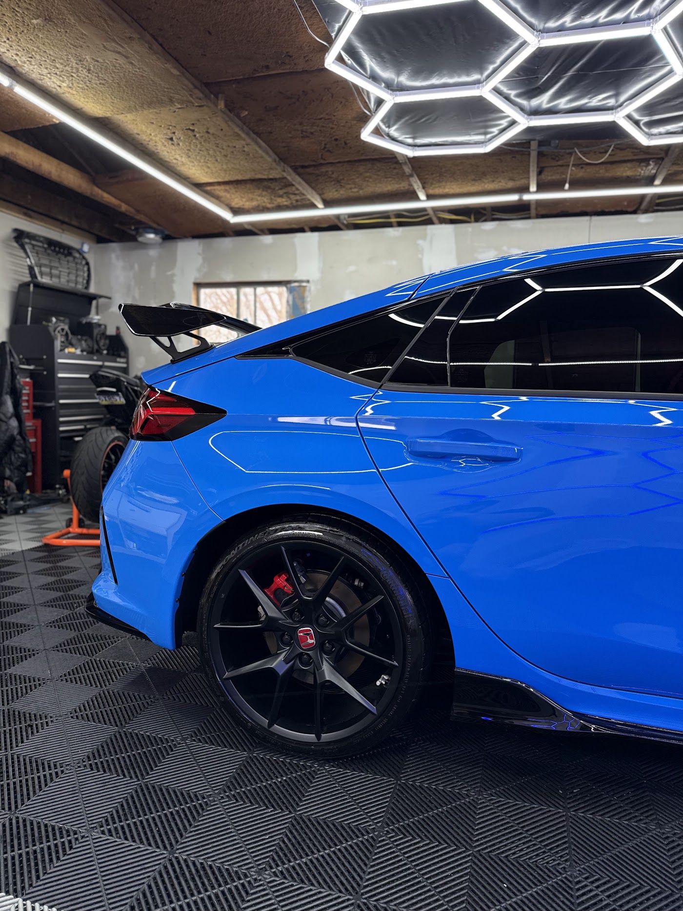 Blue Honda Civic detailed by JP Sudz