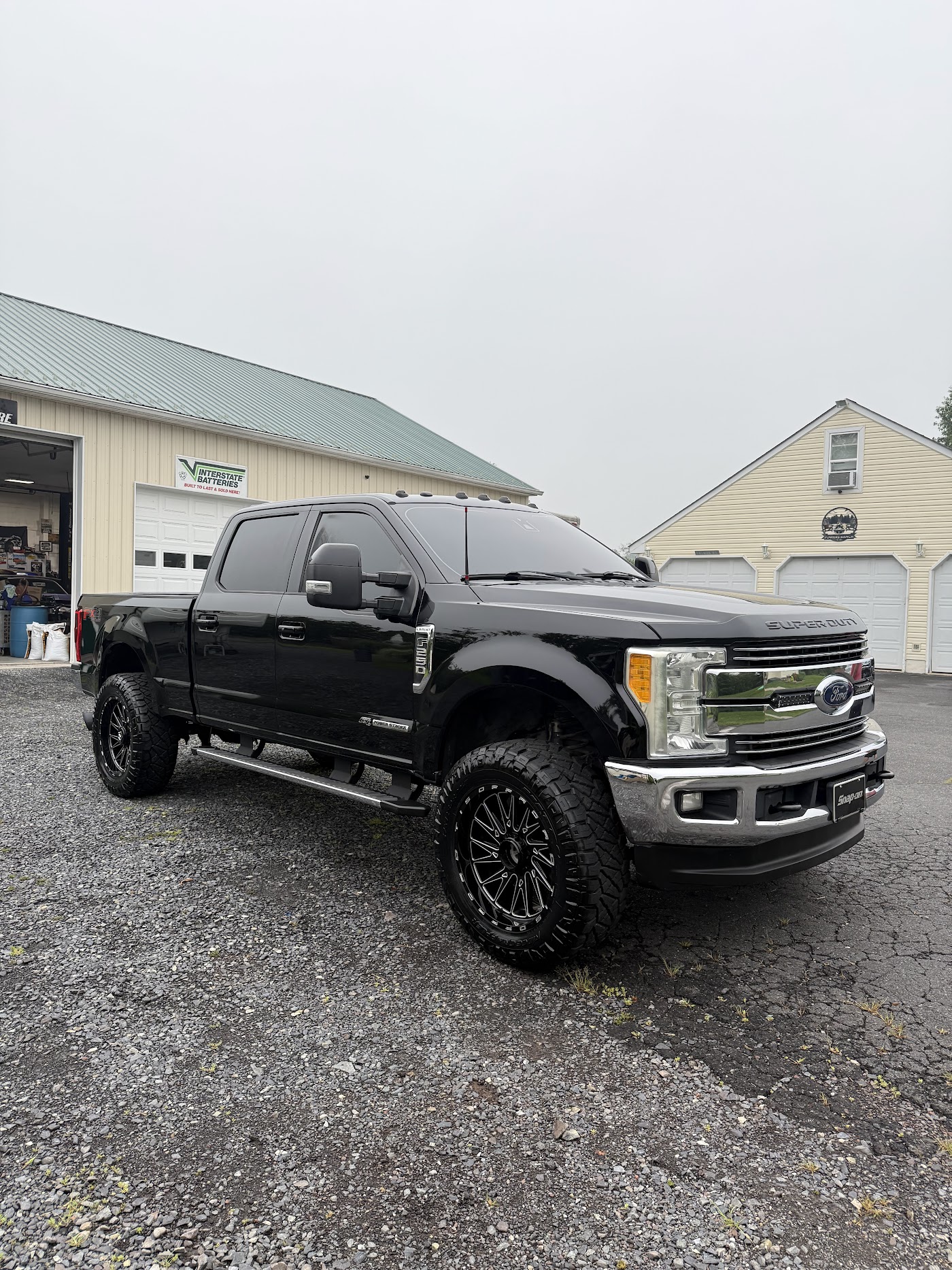 Lifted Ford F-250 diesel truck after a full exterior detail